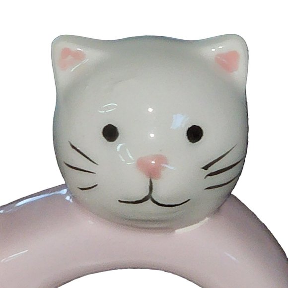 Set Of 2 Kitten Figurine Pink Ceramic Coffee Mug 16Oz Life Is Better With a‎ Cat - Picture 7 of 16